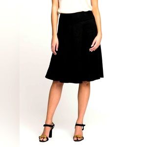 Nic+Zoe XS Ribbed Knee Length Black Skirt
